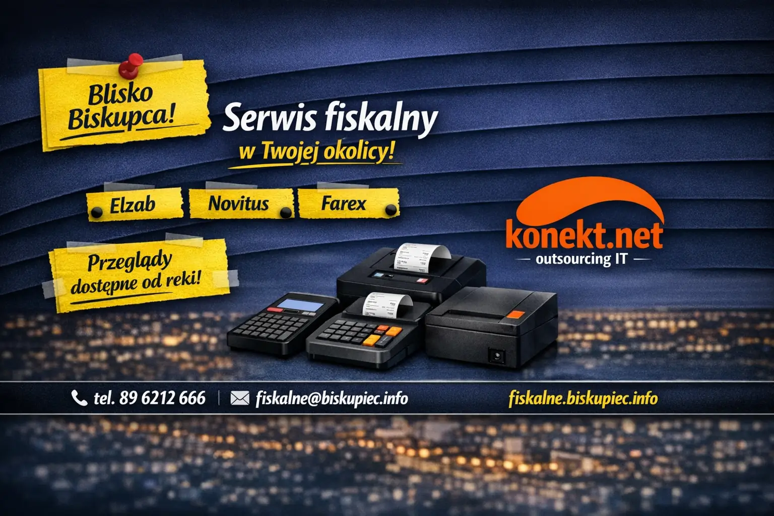 Baner Serwis Fiskalny Biskupiec Konekt